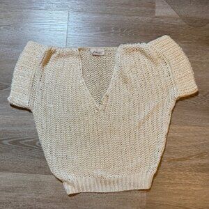 Ann Wi V-Neck Knit Sweater - Ivory
